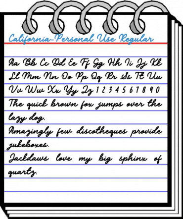 California-Personal Use Regular Font