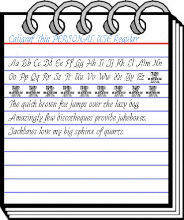 Caligraf Thin PERSONAL USE Regular Font