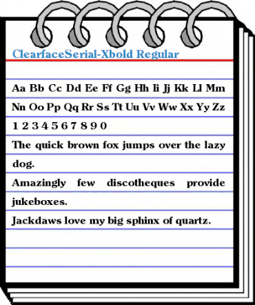 ClearfaceSerial-Xbold Font
