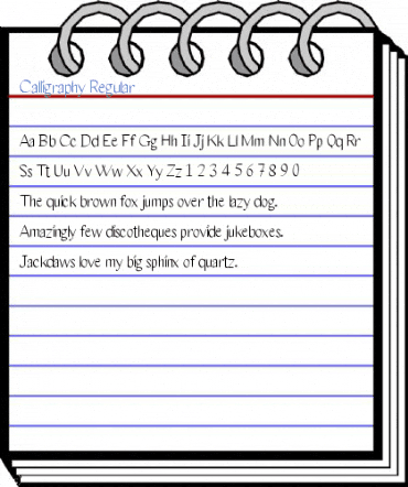 Calligraphy Regular Font