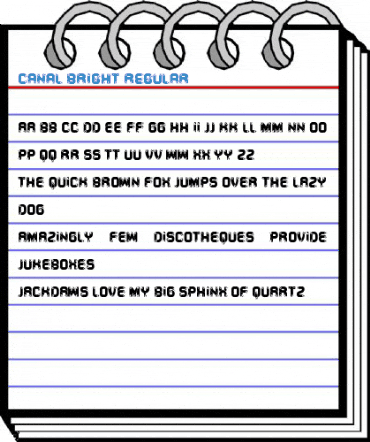 Canal Bright Regular Font