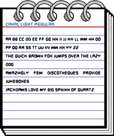 Canal Light Regular Font