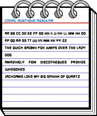 Canal Rustique Regular Font