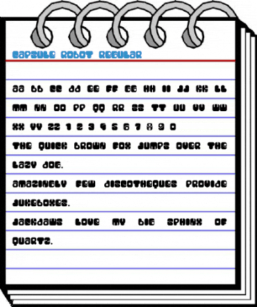 Capsule Robot Regular Font