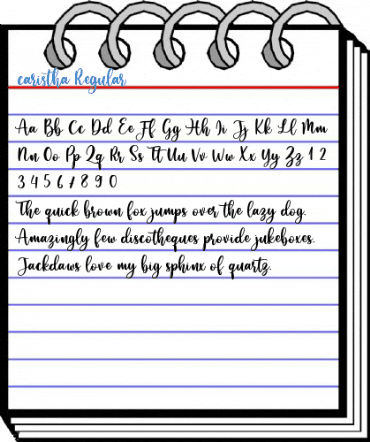 caristha Regular Font