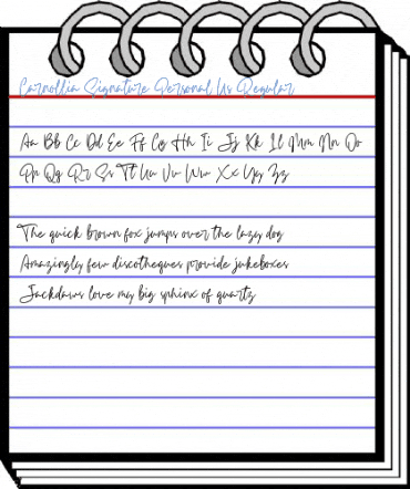 Carnollia Signature Personal Us Regular Font