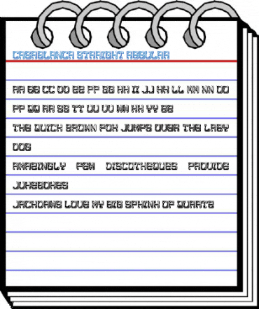 Casablanca Straight Regular Font
