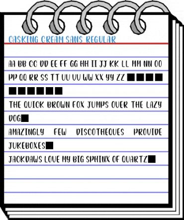 Casking Cream Sans Regular Font