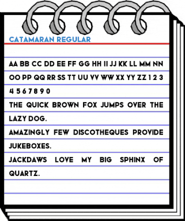 Catamaran Regular Font