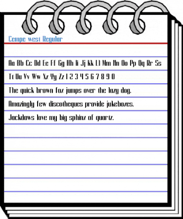 Cempe west Regular Font