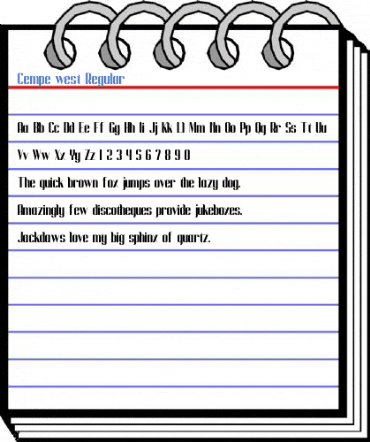 Cempe west Regular Font