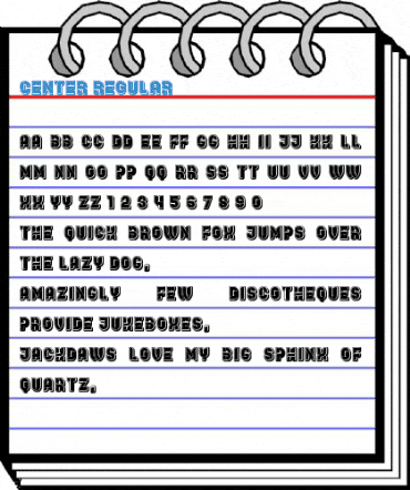Center Regular Font