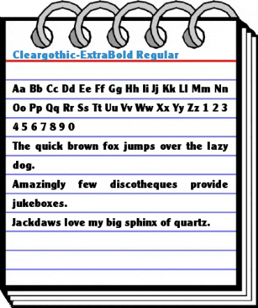 Cleargothic-ExtraBold Regular Font