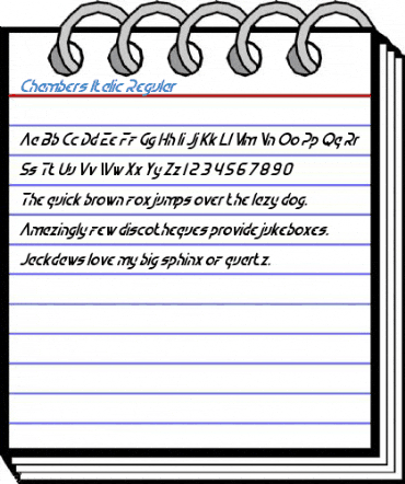 Chambers Italic Regular Font