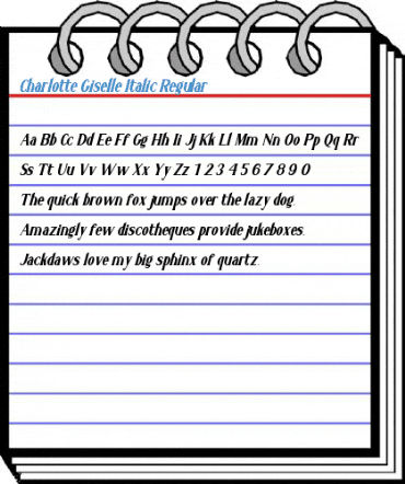 Charlotte Giselle Italic Regular Font
