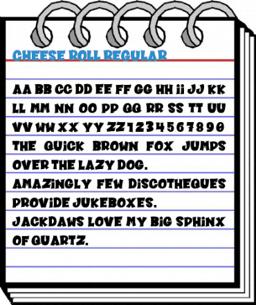 CHEESE ROLL Regular Font