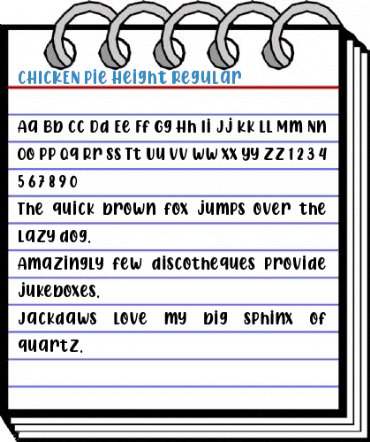 CHICKEN Pie Height Regular Font