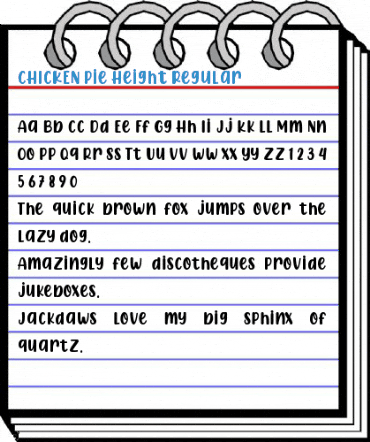 CHICKEN Pie Height Regular Font