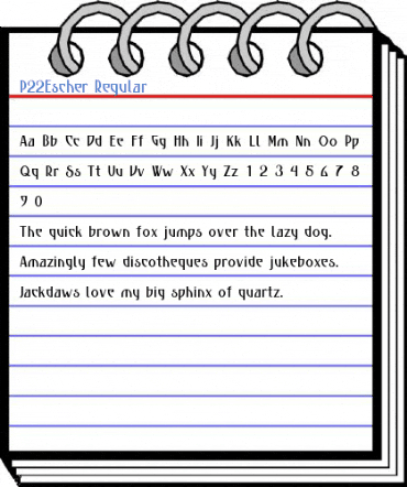 P22Escher Regular Font