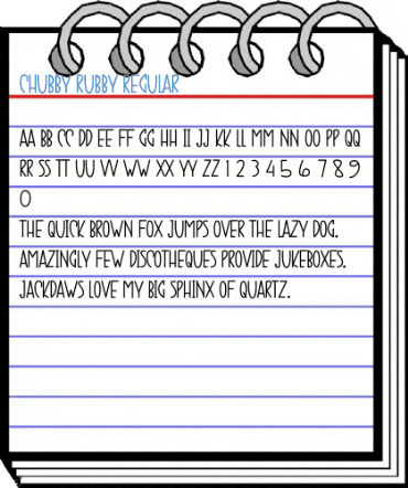 CHUBBY RUBBY Regular Font
