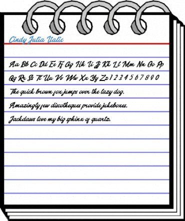 Cindy Julia Italic Font