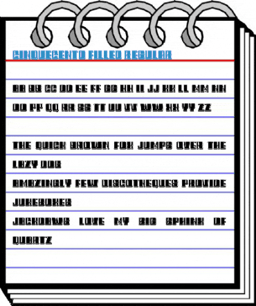 Cinquecento Filled Regular Font