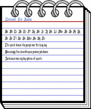 Clockwork Free Regular Font