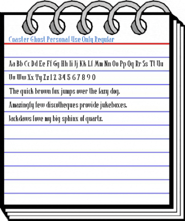 Coaster Ghost Personal Use Only Regular Font
