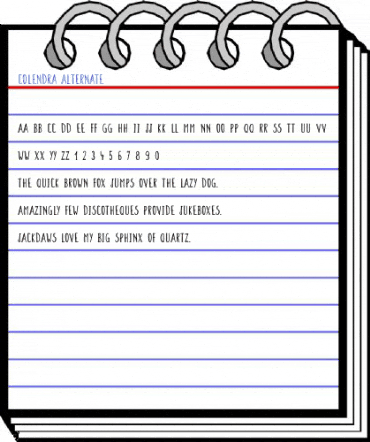 Colendra Alternate Font