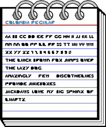 Colombia Regular Font