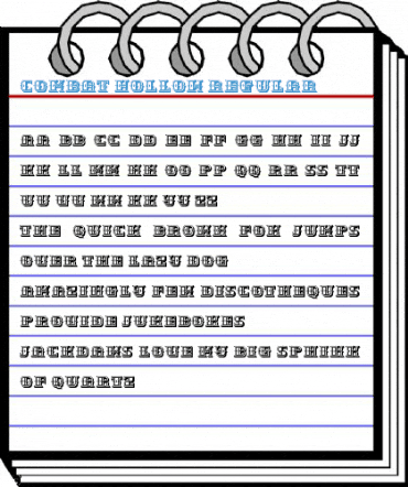 Combat Hollow Regular Font