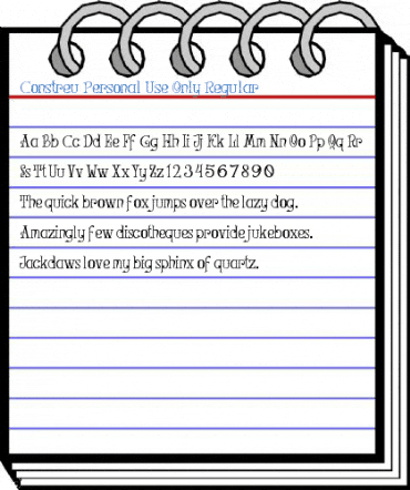 Constreu Personal Use Only Regular Font