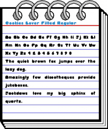 Cookies Lover Filled Regular Font