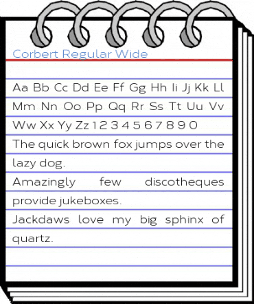 Corbert Regular Wide Font