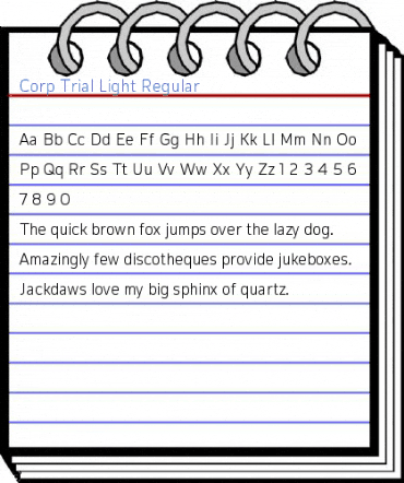 Corp Trial Light Regular Font