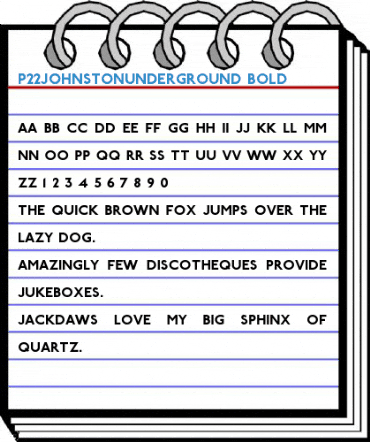 P22JohnstonUnderground Bold Font