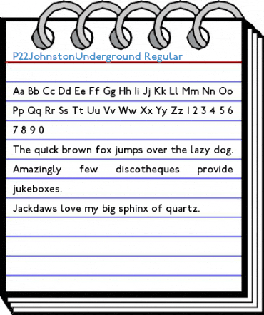 P22JohnstonUnderground Regular Font