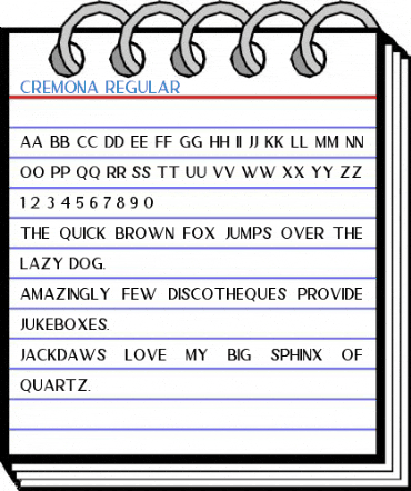 Cremona Regular Font