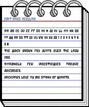 CRIT RACE Regular Font