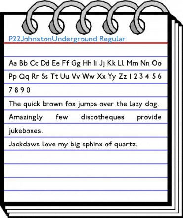 P22JohnstonUnderground Regular Font