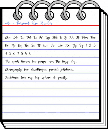 cute - Personal Use Regular Font