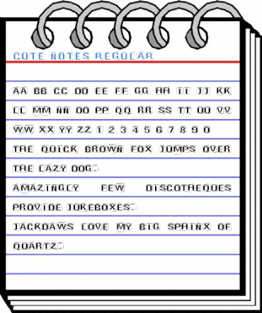 Cute Notes Regular Font