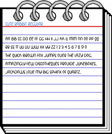 CUTE RABBIT Regular Font