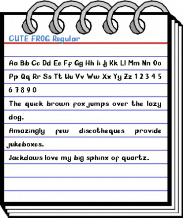 CUTE FROG Regular Font