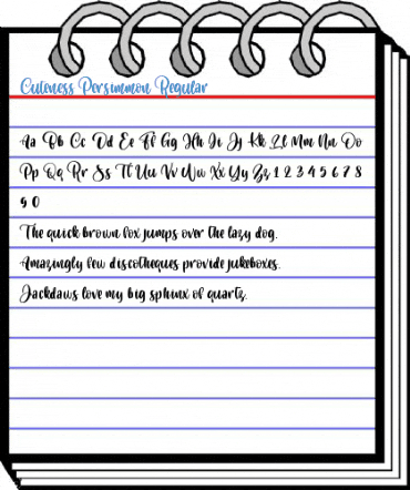 Cuteness Persimmon Regular Font