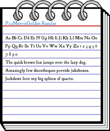 P22MorrisGolden Regular Font