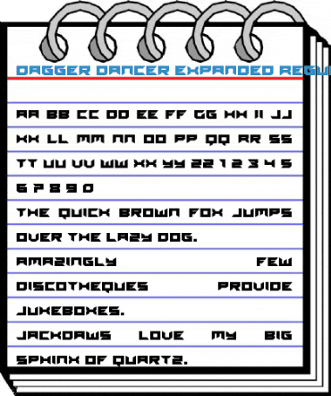 Dagger Dancer Expanded Regular Font