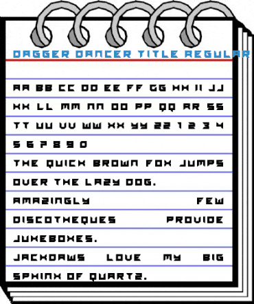 Dagger Dancer Title Regular Font