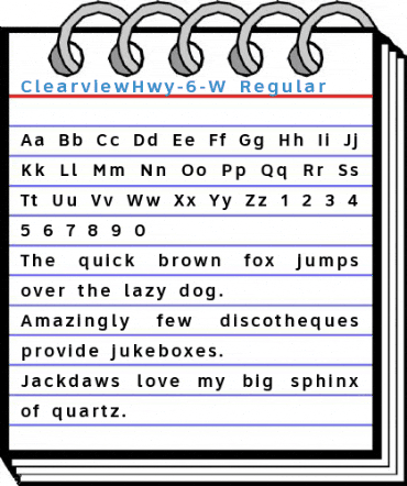 ClearviewHwy-6-W Regular Font