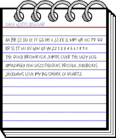 Daily Notes Font